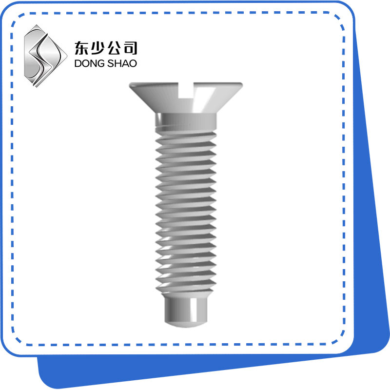 Slotted Countersunk Head Screws yokhala ndi Full Dog Point